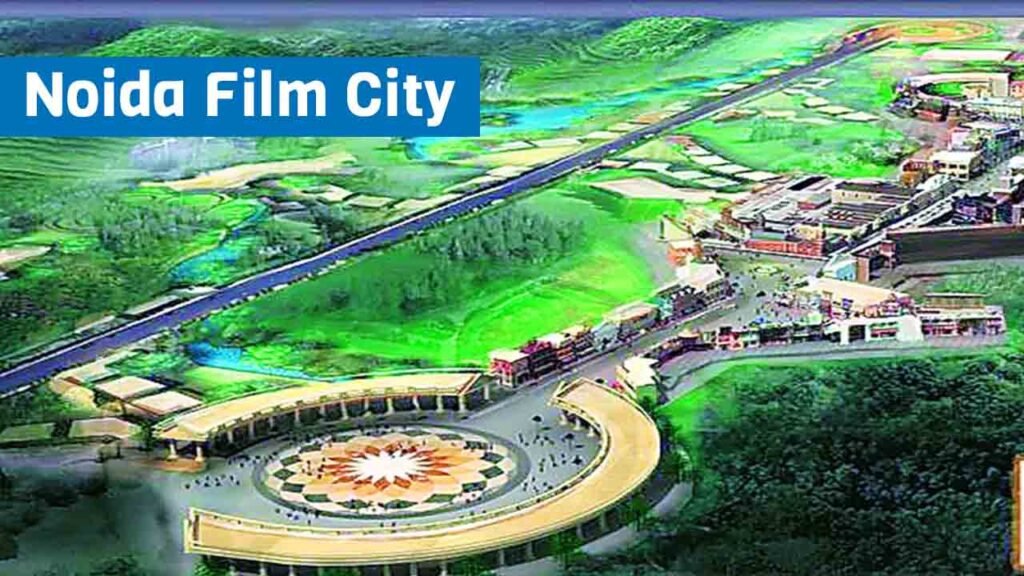 view of noida film city at yamuna expressway